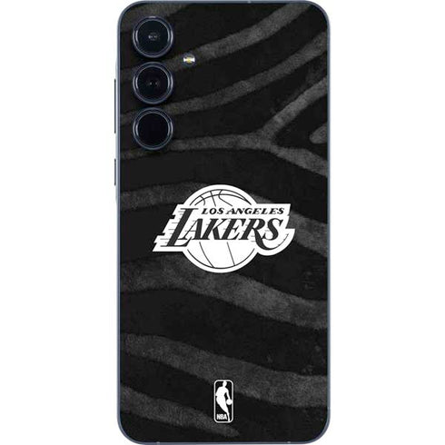 NBA Los Angeles Lakers Black Animal Print Galaxy A55 5G Skin